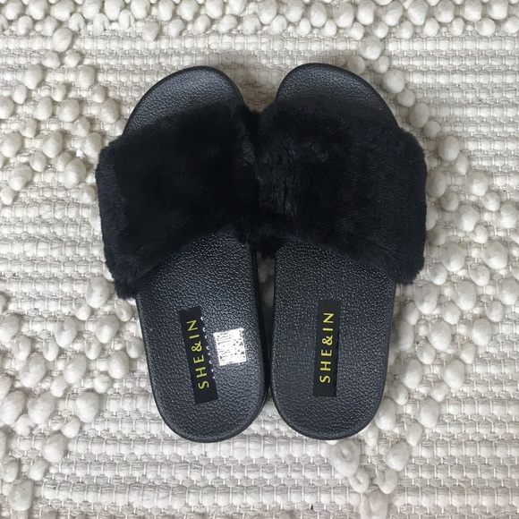 SHEIN Shoes - SHEIN | size 8 fuzzy slip ons